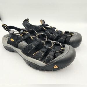 Keen Newport H2 Hiking Trail Shoes Womens 8 Black Cap Toe Bungee Waterproof